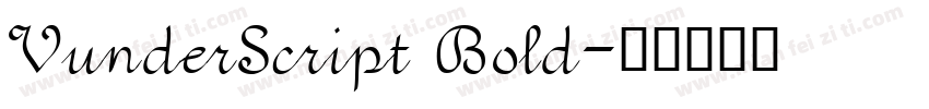 VunderScript Bold字体转换